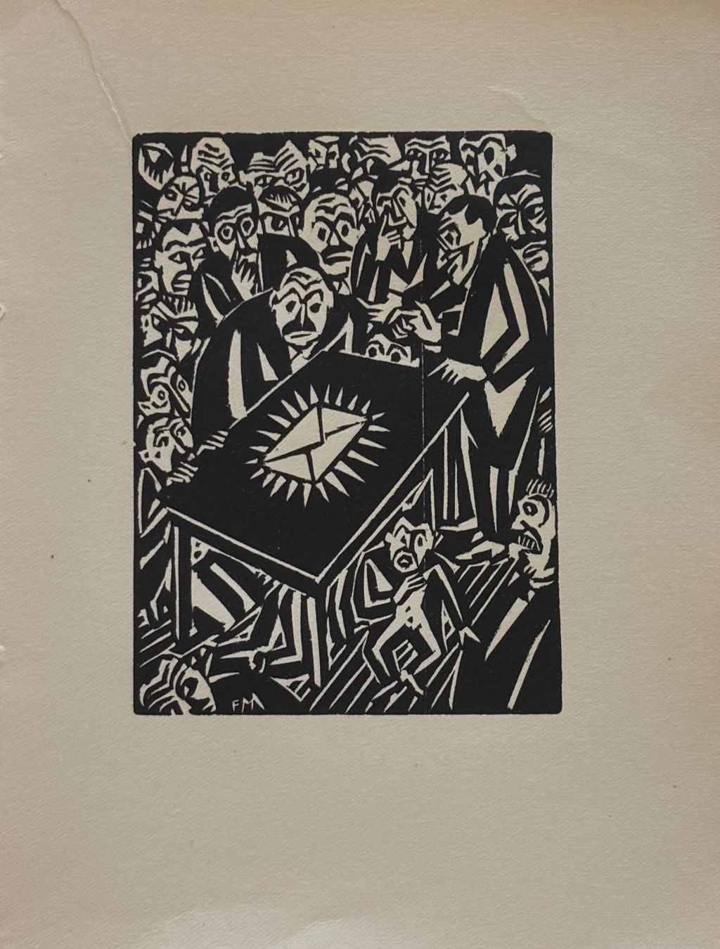 Xilografie: Frans Masereel, Holzschnitt, 1927 – Usato da Frauenfeld venduto da Merk52