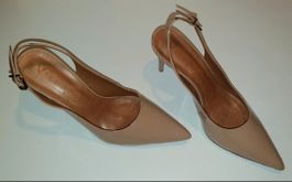 Vicenza Slingpumps Lackleder Beige Gr. 39 guter Zustand!