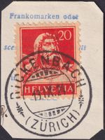 Erstklassiger Vollstempel: RICKENBACH ZH, 13.9.1924, Nr.158.