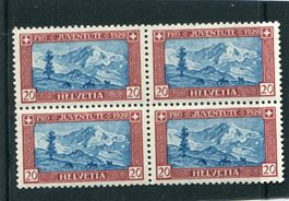 PJ 1929 20 Rp. Nr. 51.3.01 V'block ** (2