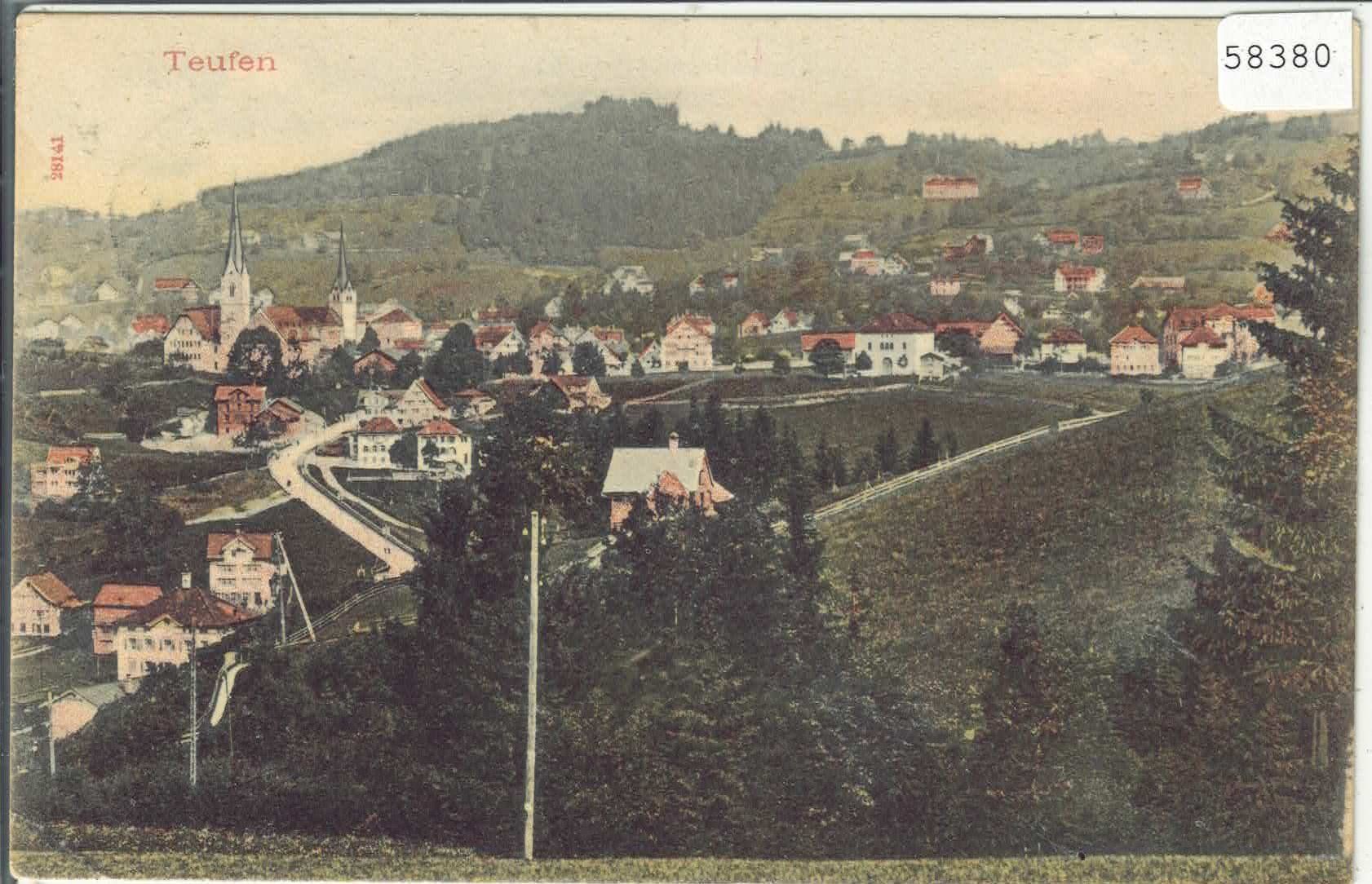 Cartoline postali: Teufen - Generalansicht - Litho – Usato da Ettingen venduto da Kartenplanet