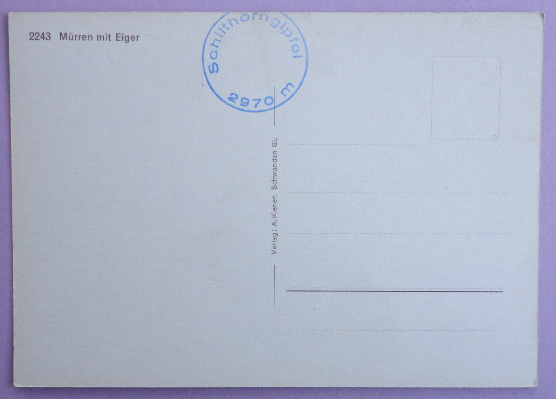 Cartoline postali: Mürren mit Eiger – Usato da Fétigny venduto da Billy2miny 1