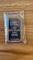 Credit Suisse Silberbarren 50 g – Feinsilber 999.0