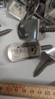 Flechtzaunhalter L-Form 38x32x30 Edelstahl V2A Inox 12 Stück