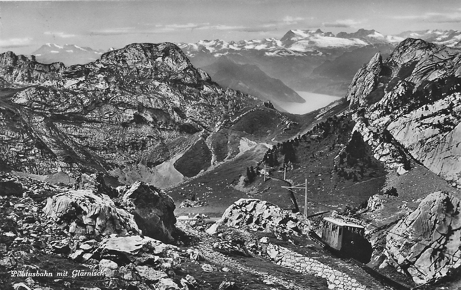 Cartoline postali: Pilatusbahn mit Glärnisch – Usato da Flums venduto da Guscha1