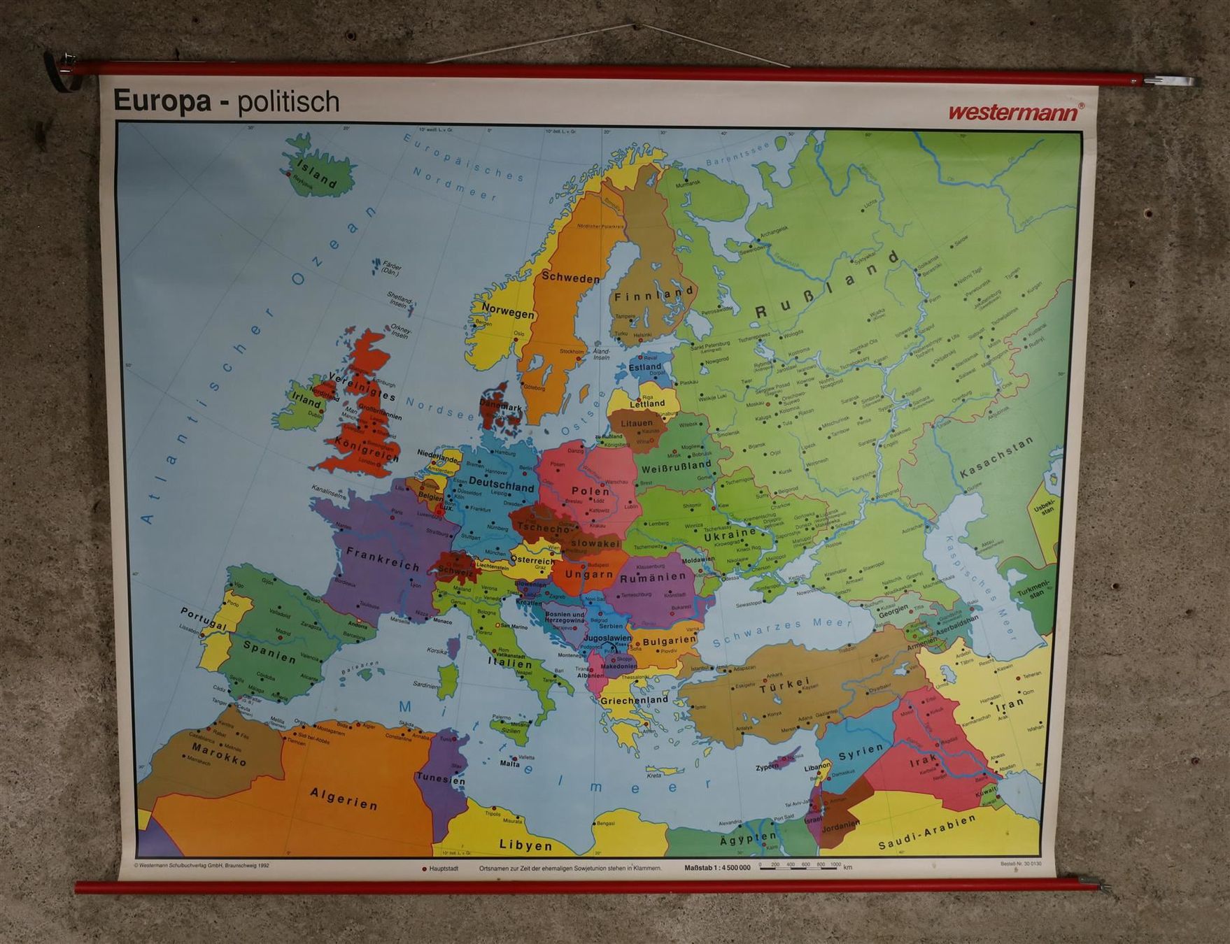 Cartine & Atlanti: XL Schulwandkarte "Europa" – Usato da Birrwil venduto da brandschatz_birrwil