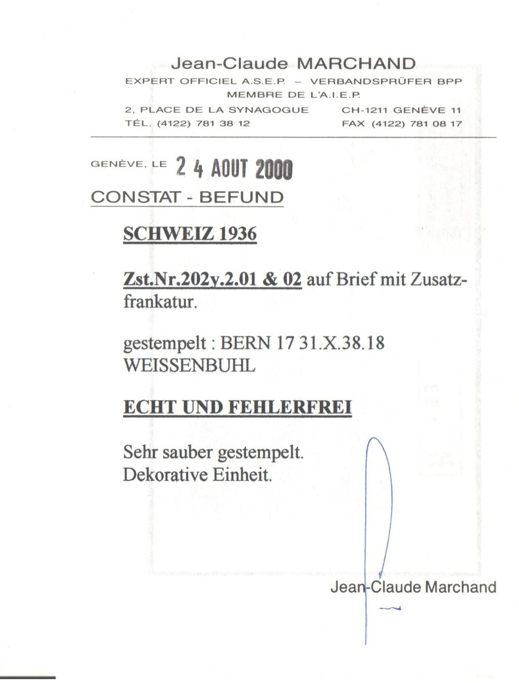 Alle Briefmarken: Abarten – Gebraucht aus Echichens von Topfila 1