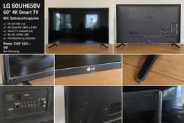 LG 60UH650V – 60 Zoll 4K Smart TV  Verkaufe meinen LG 60UH65