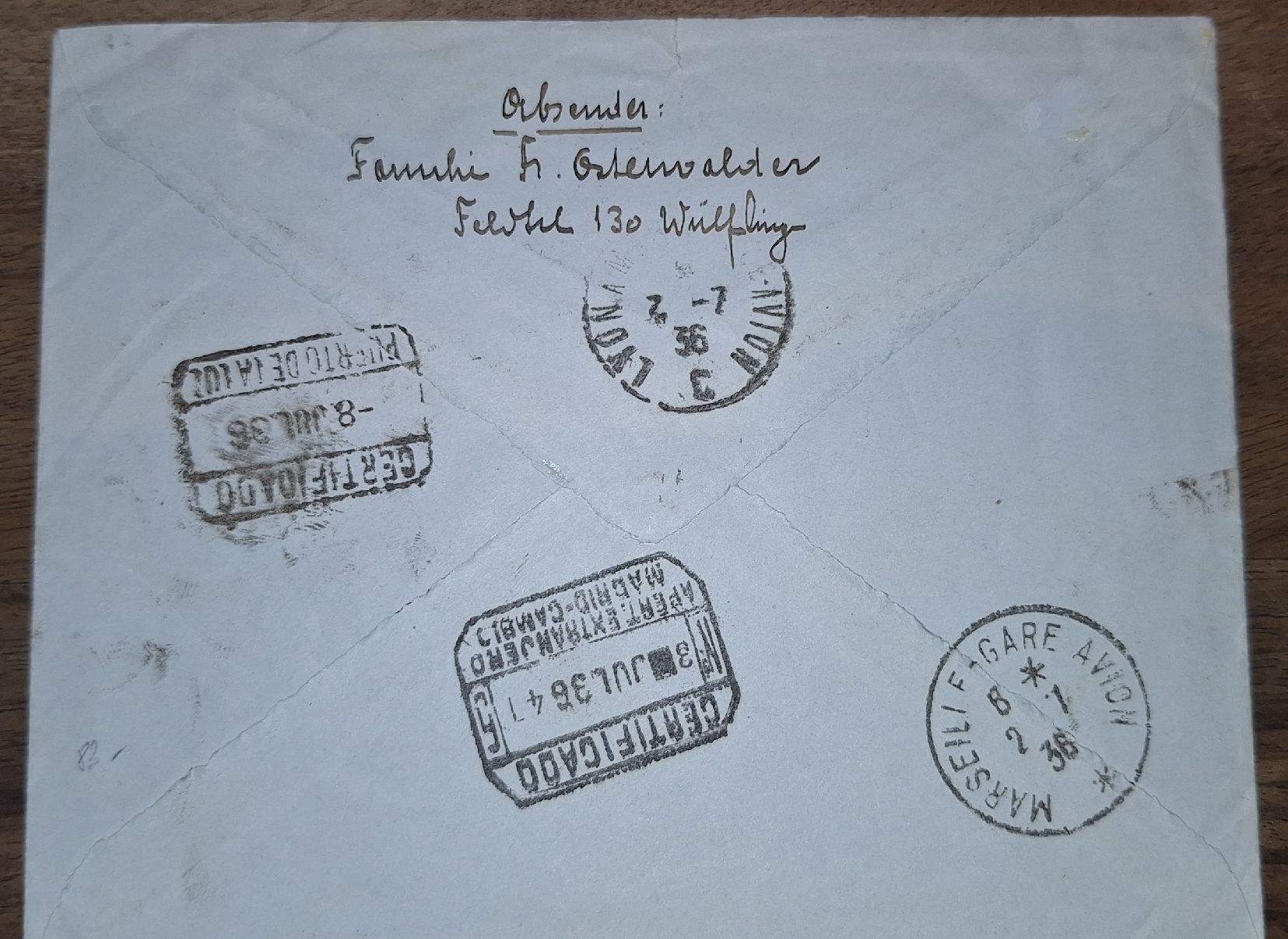 Tutti i francobolli: Flugpostbrief mit F9z + F18 – Usato da Balgach venduto da SIMEON27 1