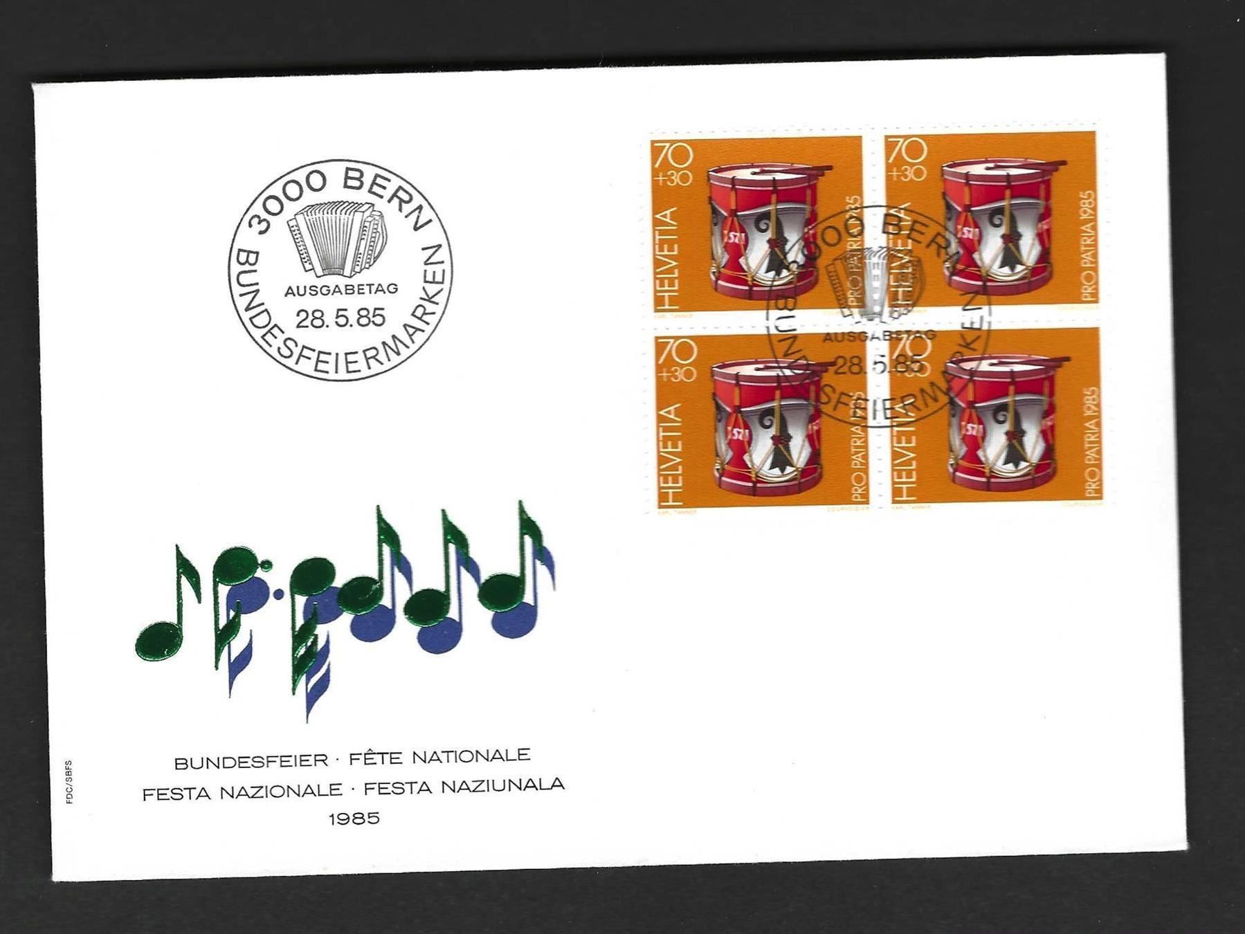 Tutti i francobolli: FDC Pro Patria Viererblock 1985 – Usato da Koblenz venduto da Markenhimmel