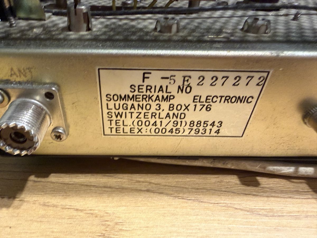 Ricevitori: SOMMERKAMP FR-50 B COMMUNICATION RECEIVER  – Usato da Samedan venduto da Platzschaffe 7