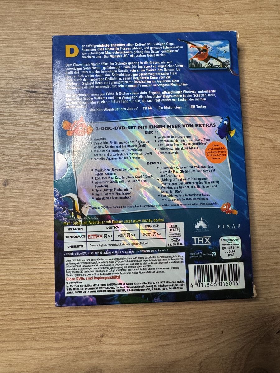 Tutti i DVDs: Findet Nemo - DVD - Special 2-Disc Edition -Top! – Usato da Biberist venduto da etesummer 1