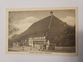 Alte Ansichtskarte Gasthof zum Löwen, Glashütten, belebt R31