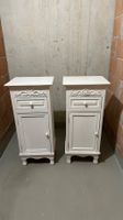Nachttische weiss 2er Set Landhausstil