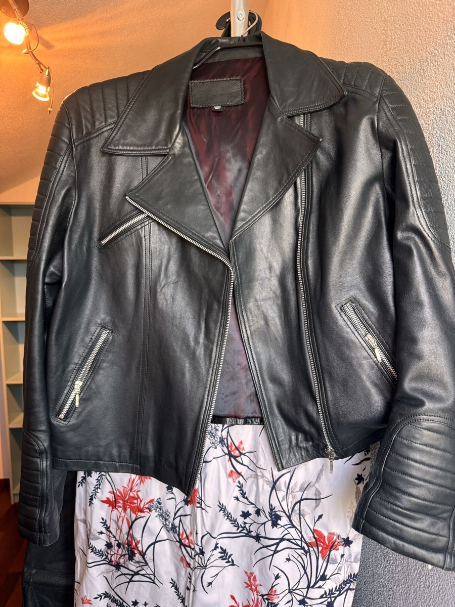 Giacche: Biker Jacket Black Lambskin Size 42 100% Viscose Lining – Usato da Schötz venduto da s_amer 1