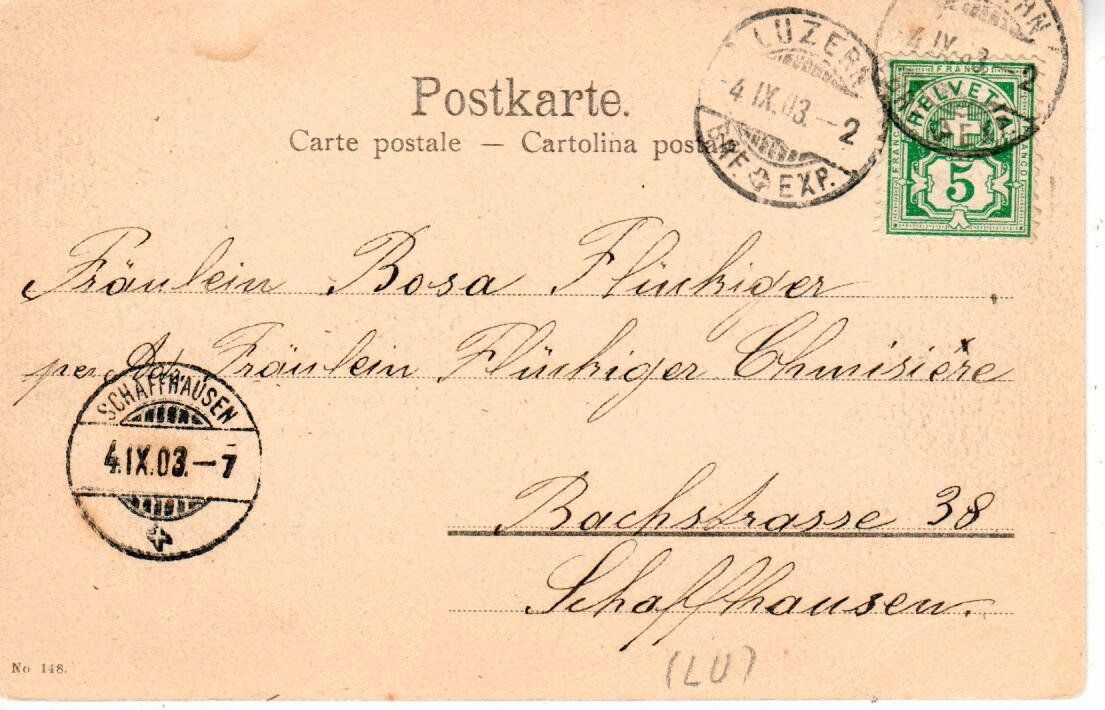 Cartoline postali: Luzern 1903 – Usato da Wolhusen venduto da Curver9 1