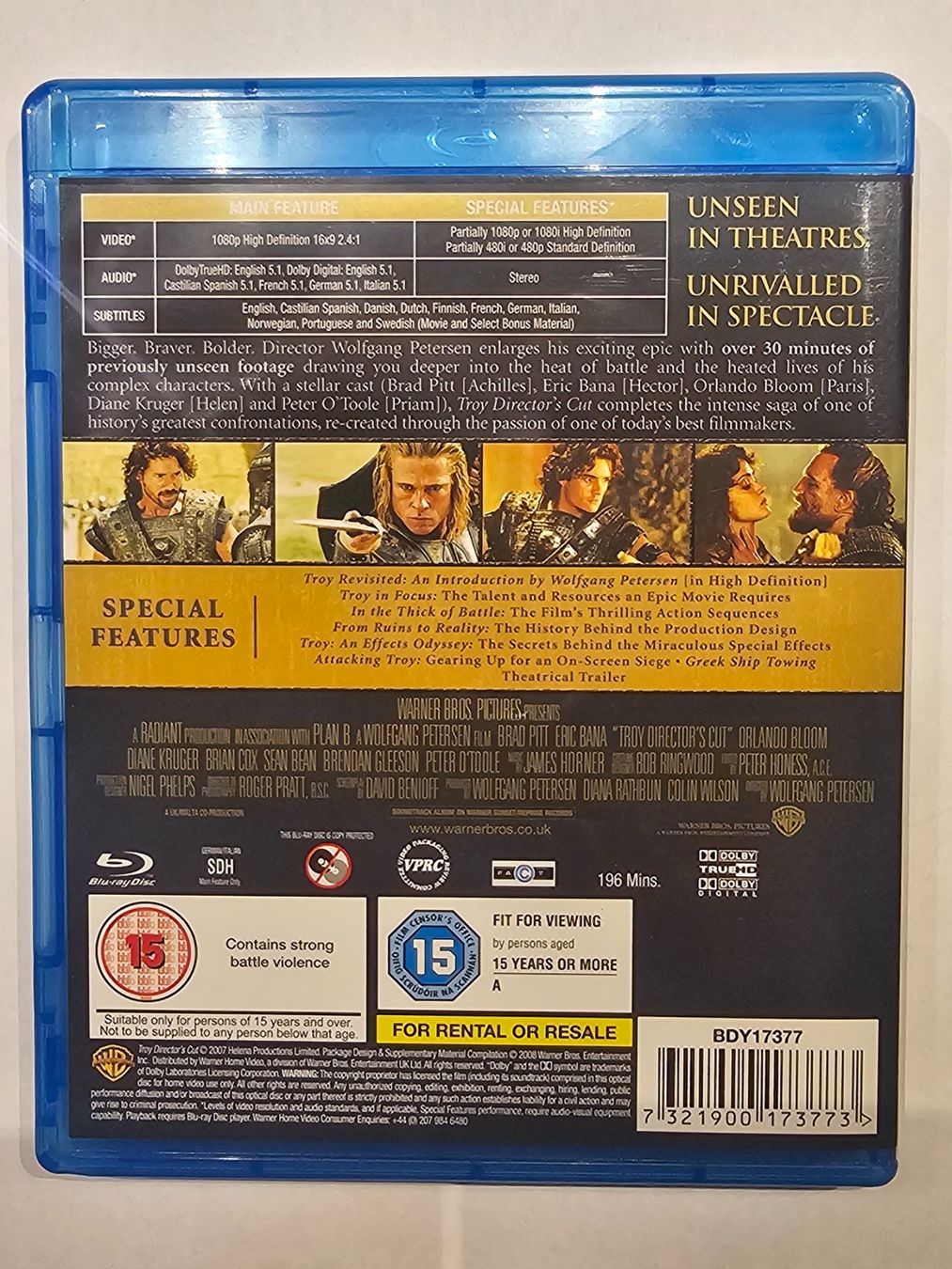 Tutti i DVDs: Blu-ray Troy Director's Cut Special Edition – Usato da Würenlos venduto da Keks 1