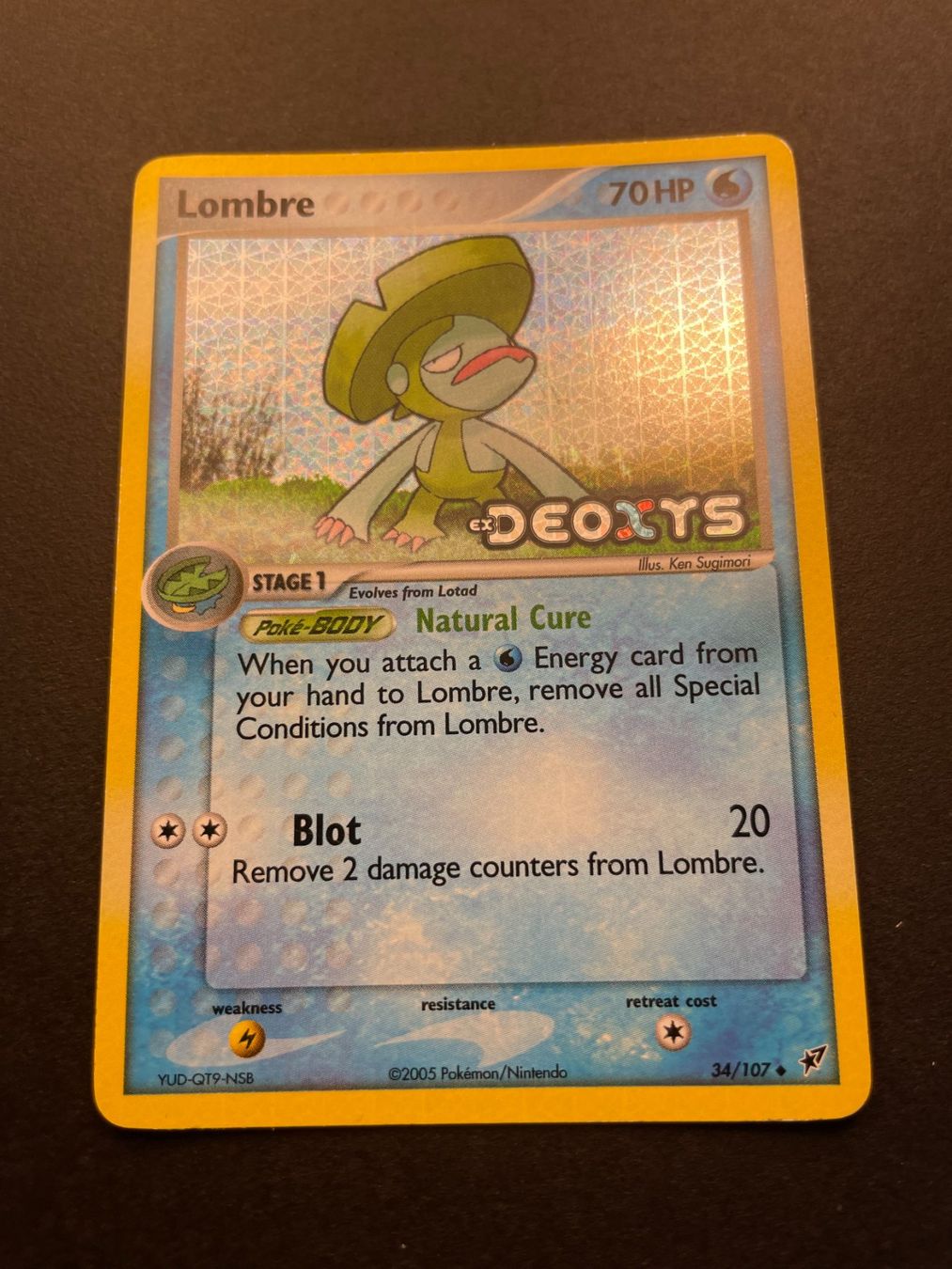 Pokémon Carte collezionabili: Lombre EX Deoxys 34/107 Reverse Holo – Usato da Zürich venduto da pokemon_cards