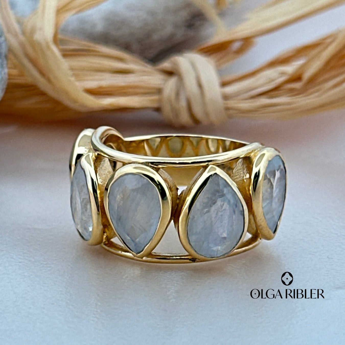 Olga Ribler Anelli: Statement Silber Ring 925 mit Mondstein Grösse 58 – Nuovo (secondo la descrizione) da Luzern venduto da byolgaribleroutlet 3