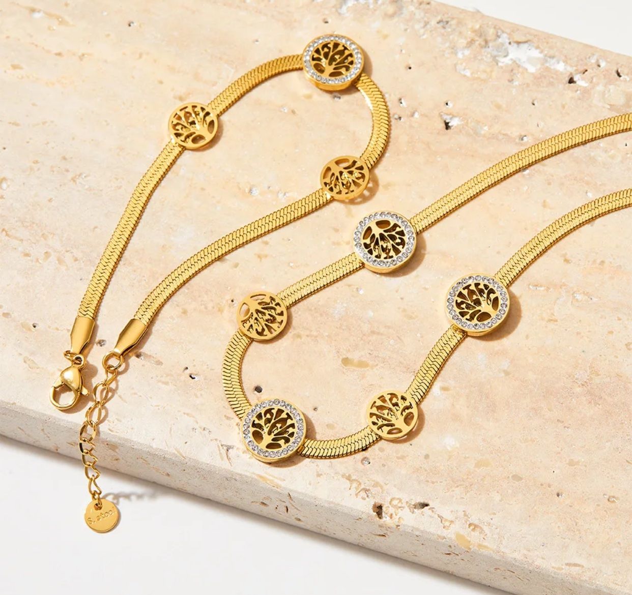 Bracciali & Braccialetti: Lebensbaum Armband 24karat vergoldet – Nuovo e nell'imballaggio originale da Hemmental venduto da BlingBling1 2