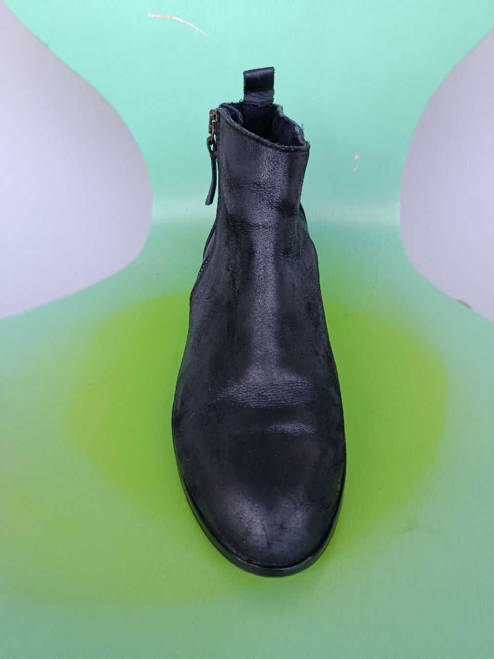 Scarpe da donna: Schwarze Stiefeletten, Leder, Gr. 38 – Usato da Basel venduto da Clay66 3