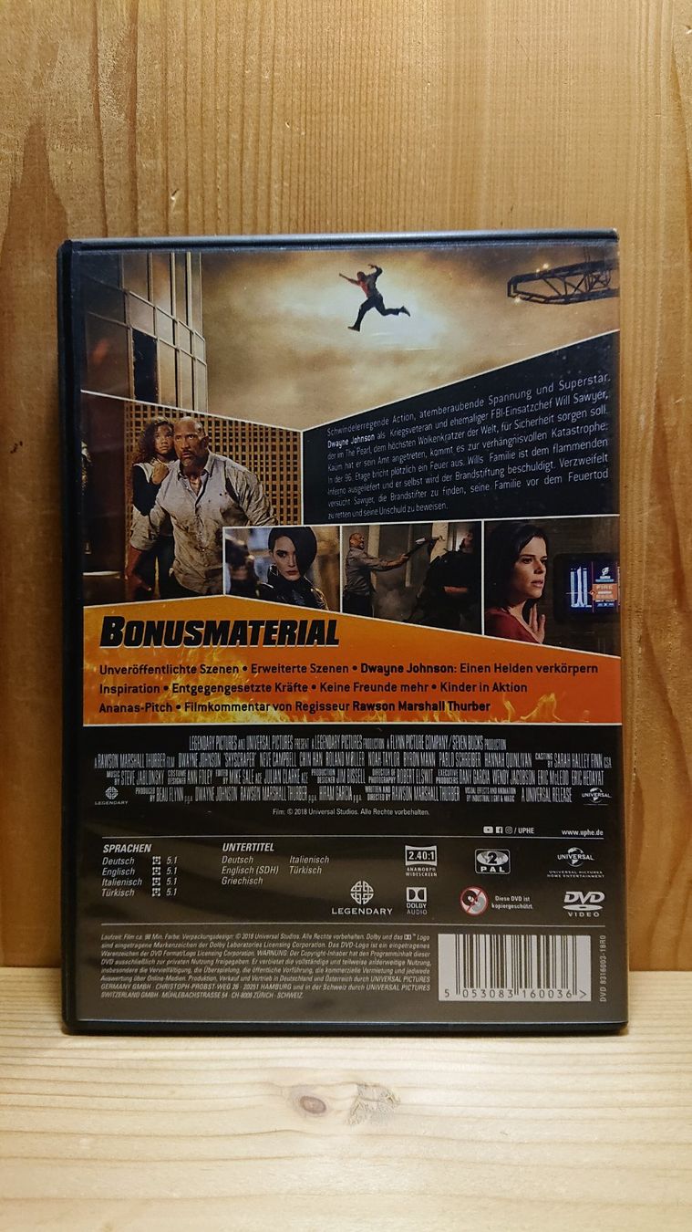 Tutti i DVDs: SKYSCRAPER DVD mit Dwayne Johnson – Usato da Wilderswil venduto da Exebub 1