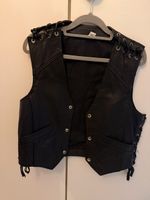 Leder Weste schwarz Grösse S gebraucht