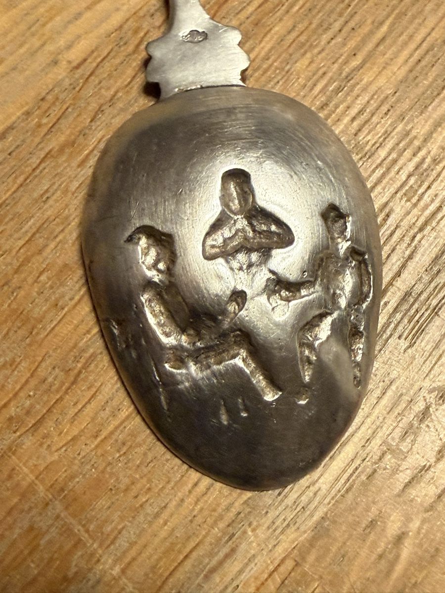 Cucchiai: Antiker vermutlich Silber Löffel mit Schiff Kaffelöffel – Usato da Goldach venduto da Messerguru 7