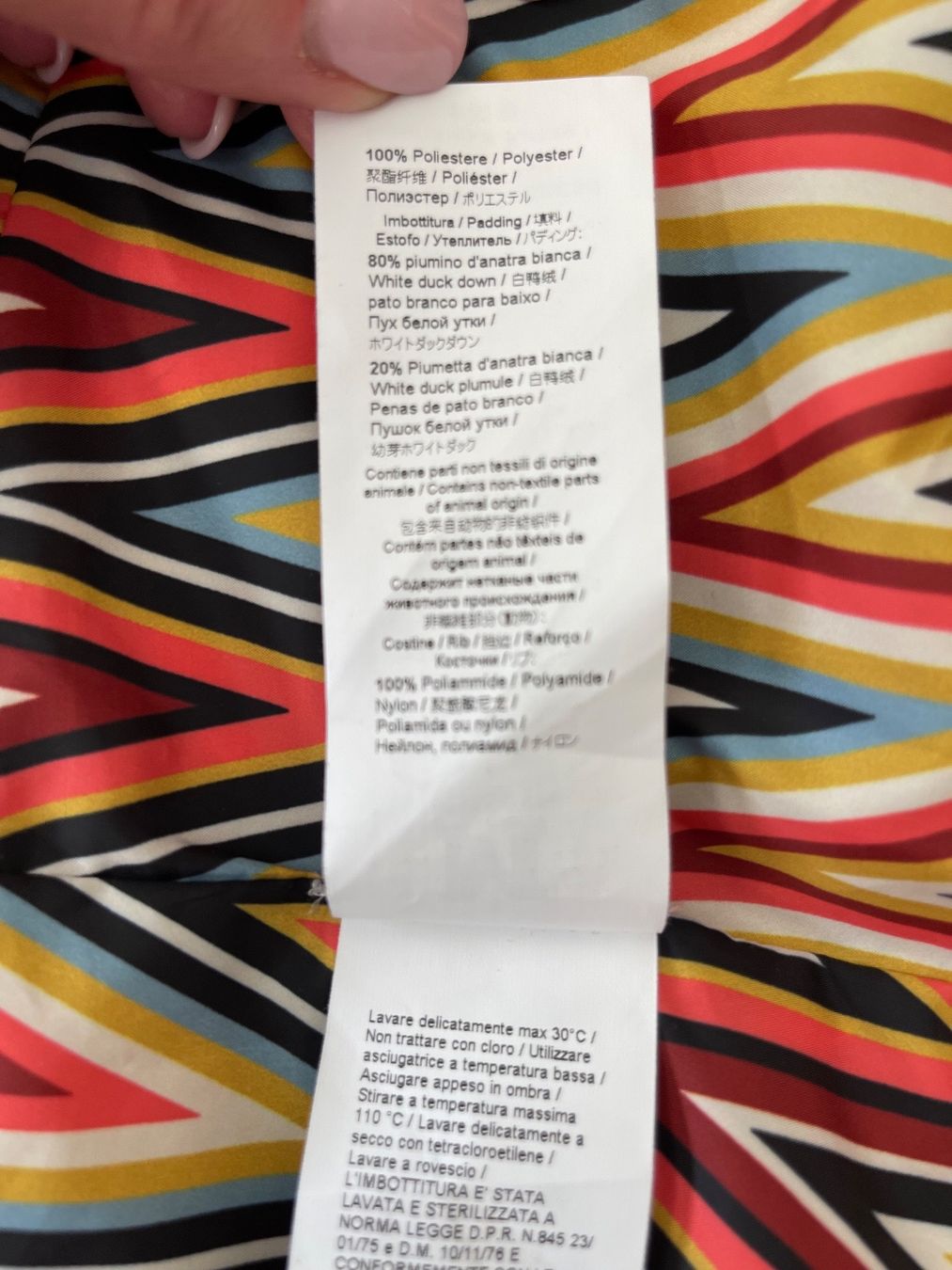 Missoni Cappotti: Original Missoni Daunenmantel – Usato da Ruggell venduto da expoli 8