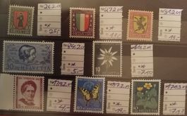 3042) Lot 8 Pro Juventute Abarten postfrisch