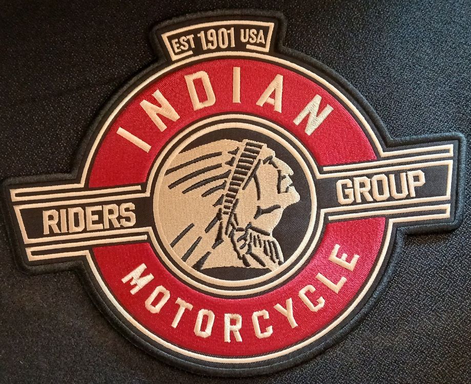 Toppe: Patch Indian Motorcycle Riders Group – Nuovo e nell'imballaggio originale da Allens venduto da MADE.IN.ROCK.N.ROLL 1