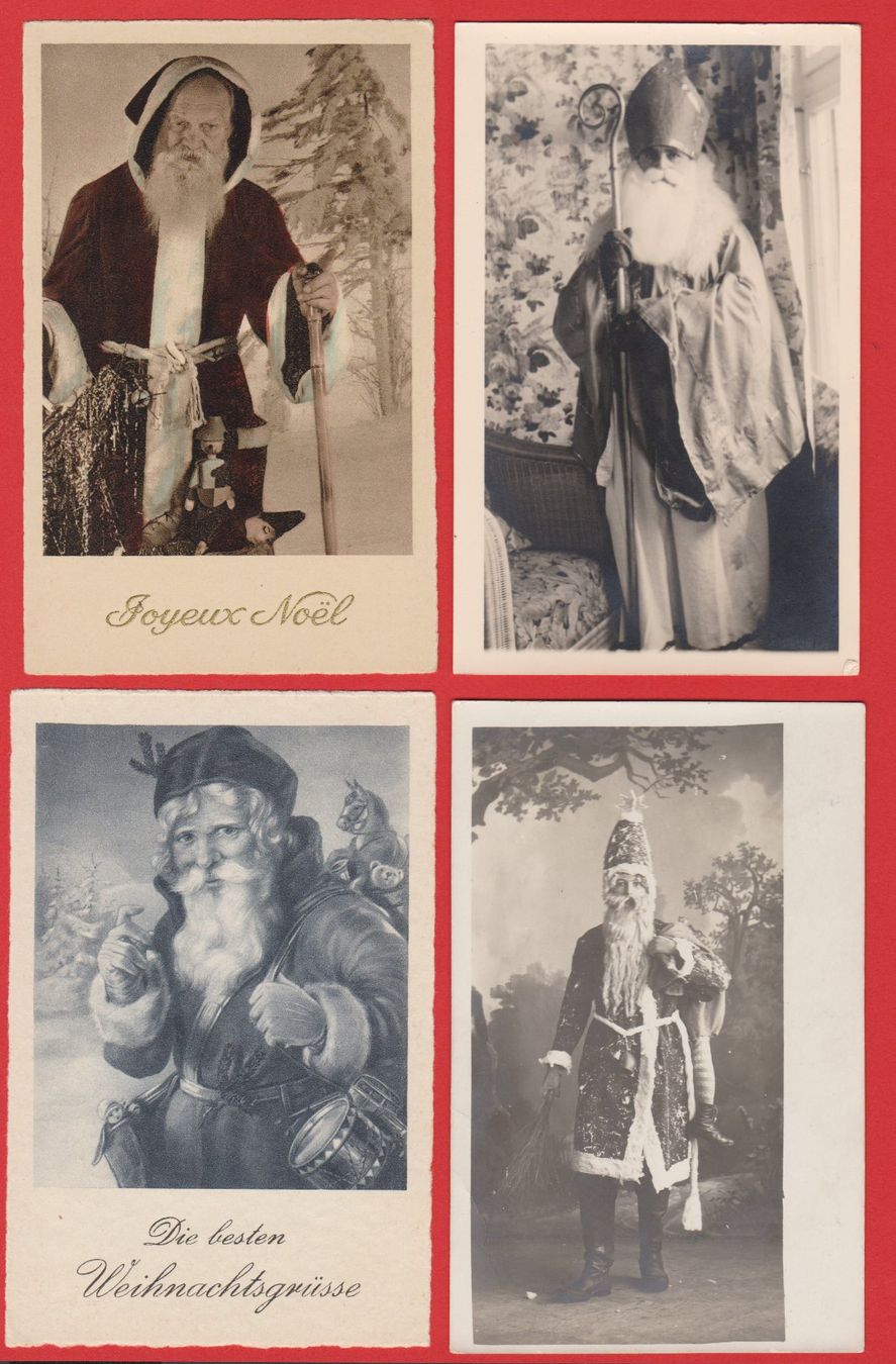 Cartoline postali: 4 alte Samichlaus Ansichtskarten - Weihnachtskarten – Usato da Vitznau venduto da Ropaku