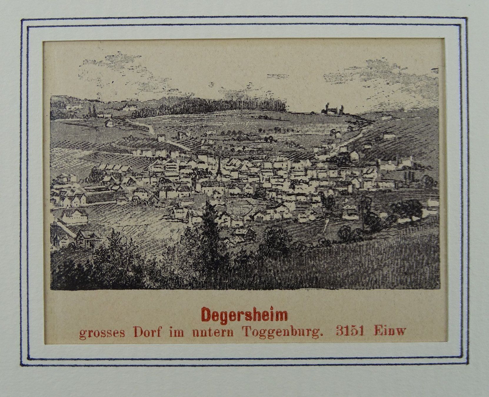 Incisioni: DEGERSHEIM, ZINKÄTZUNG 1896 – Usato da Grüningen venduto da Kartensammler