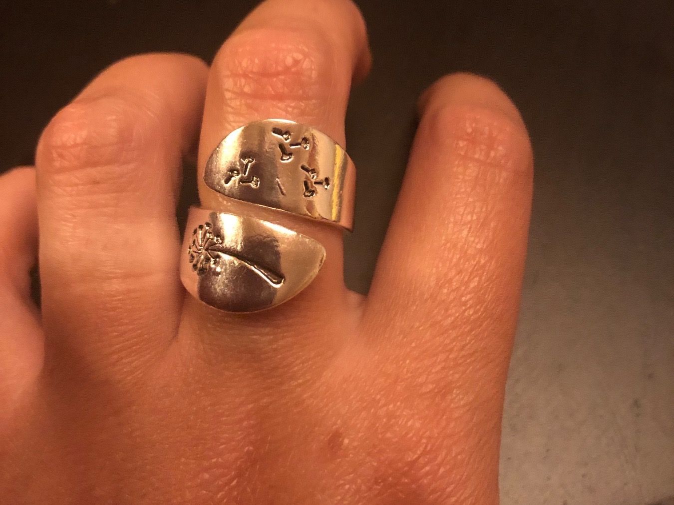 Ringe: Ring mit Löwenzahn (One Size) / Nr.10 – Neu (gemäss Beschreibung) aus Gams von Mariawicca 2