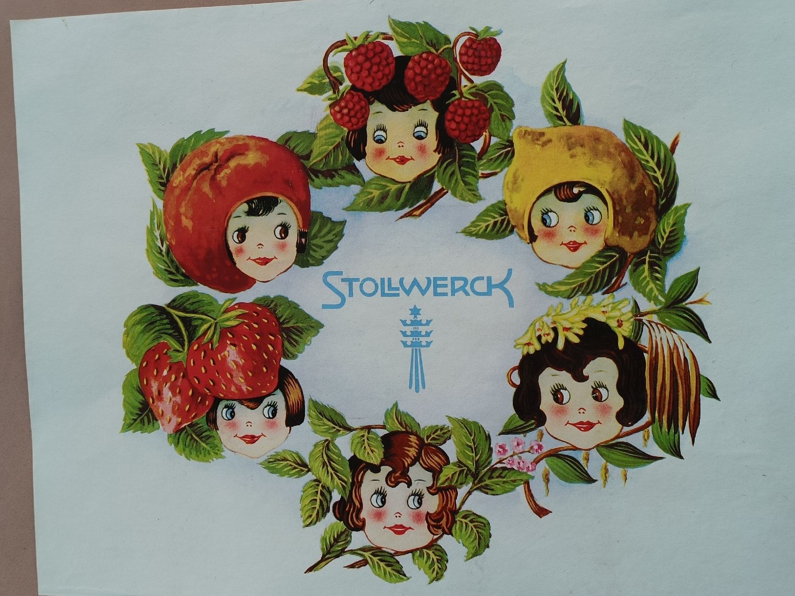 Insegne: Litho Werbe Blatt / Stollwerck Chocolat Ausgabe ca.1920 – Usato da Brugg AG venduto da Ente015 1