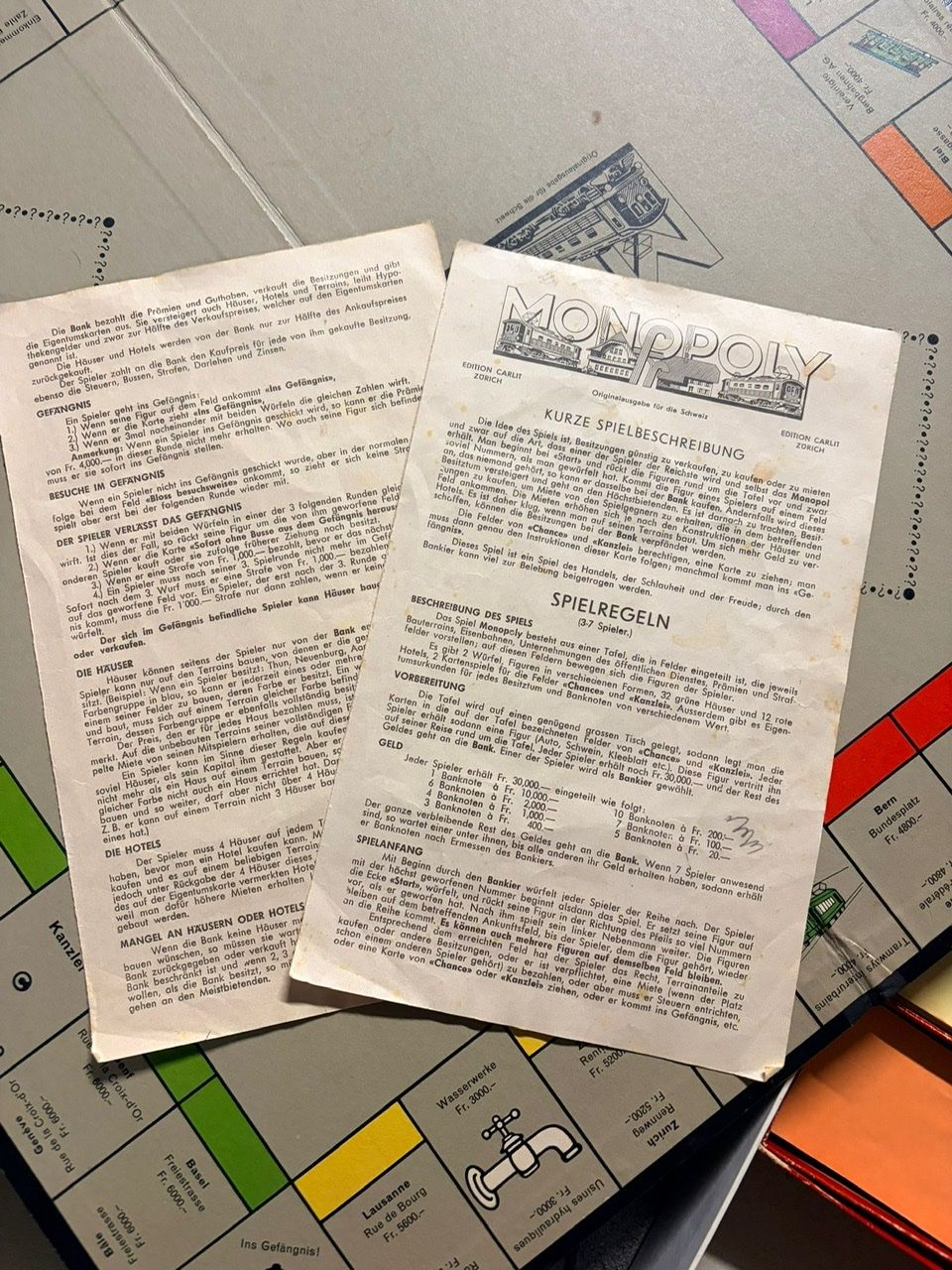 Carlit Giochi: Monopoly Edition Carlit Zürich – Usato da Kappel SO venduto da Hasli12 2