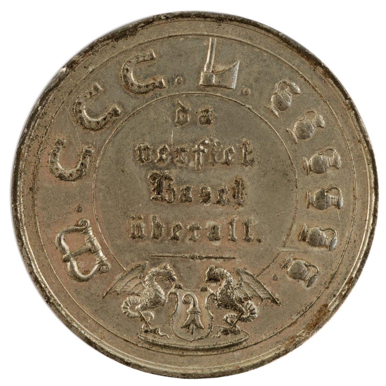 Medaglie: Medaille 1856 "da verfiel Basel überall" – Usato da Rotkreuz venduto da Swiss-Coins 1