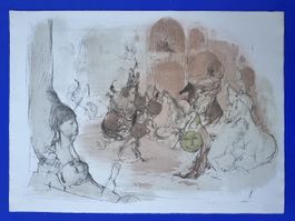 Otto Bachmann, grosse Original Litho handsigniert