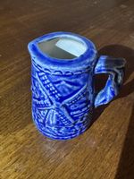 Chic ancien pot à lait décoratif bleu unique! 💙