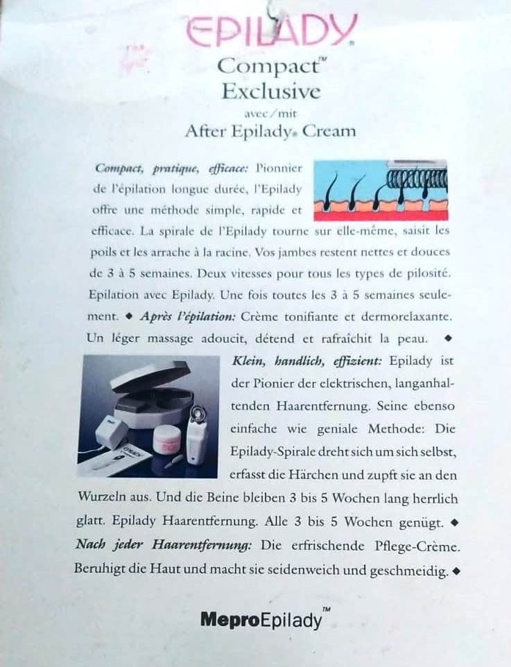 Epilatori: Epilady Compact, Haarentfernungsgerät inklusive Box – Nuovo (secondo la descrizione) da Zürich venduto da 1980ale 4
