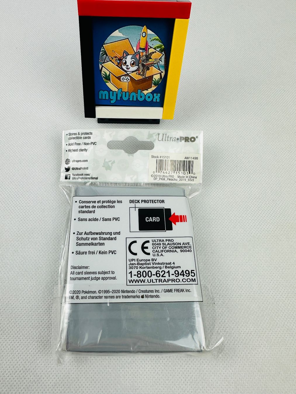Pokémon Carte collezionabili: TCG Pokèmon Pickachu 2019 Deck Protector Sleeves original – Nuovo e nell'imballaggio originale da Kappel SO venduto da MyFunBox 1