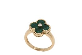 Van Cllef & Arpels Vintage Alhambra Ring Malachite *S4687