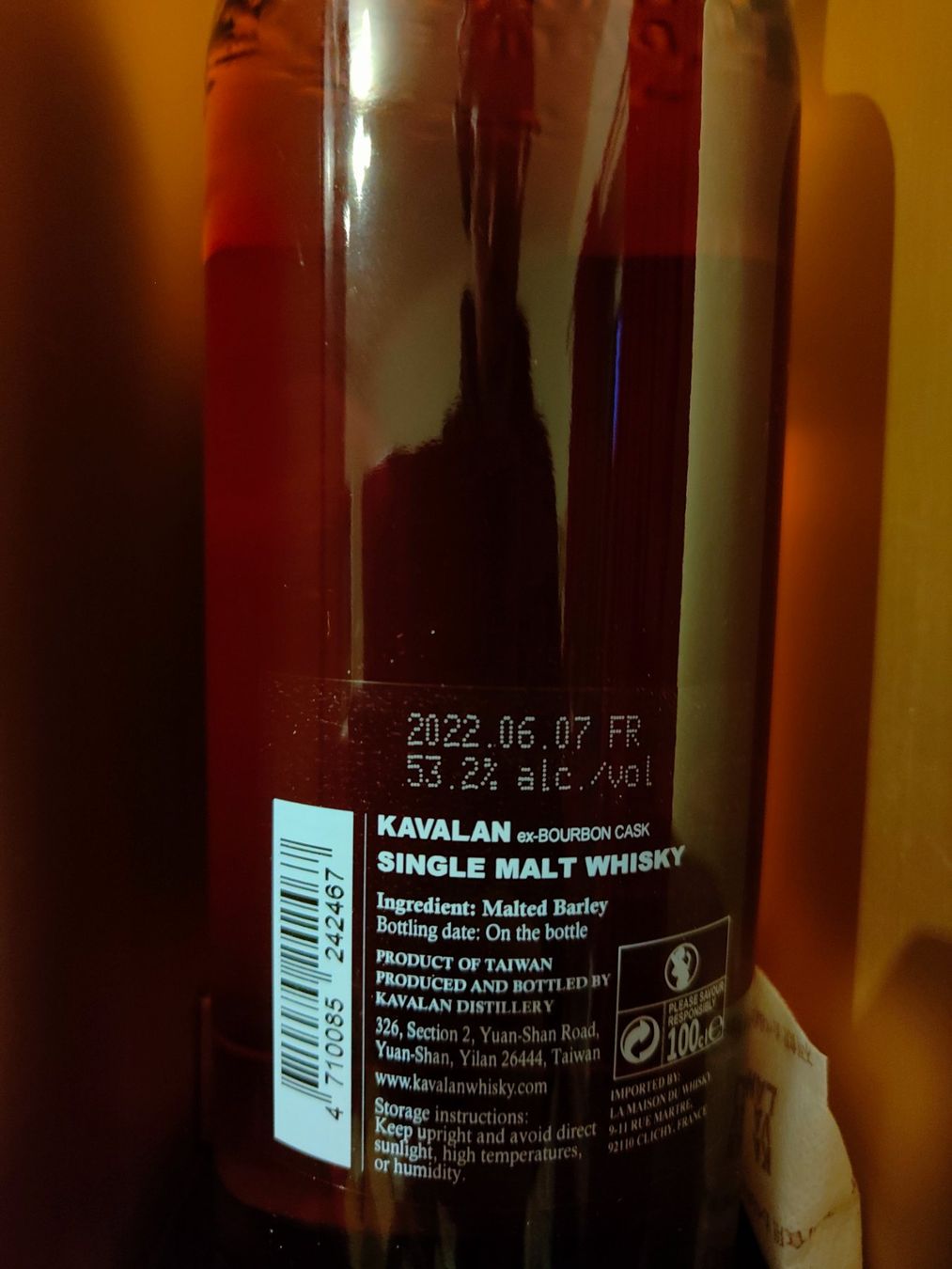 Kavalan Bevande alcoliche: Kavalan ex-Bourbon Cask 100cl N° 2/116 – Nuovo e nell'imballaggio originale da Yverdon-les-Bains venduto da com_k2zb 3
