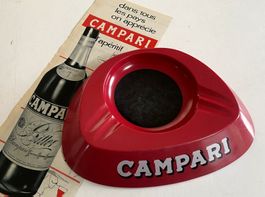 Ornamin grosser Werbeaschenbecher Campari & Werbung