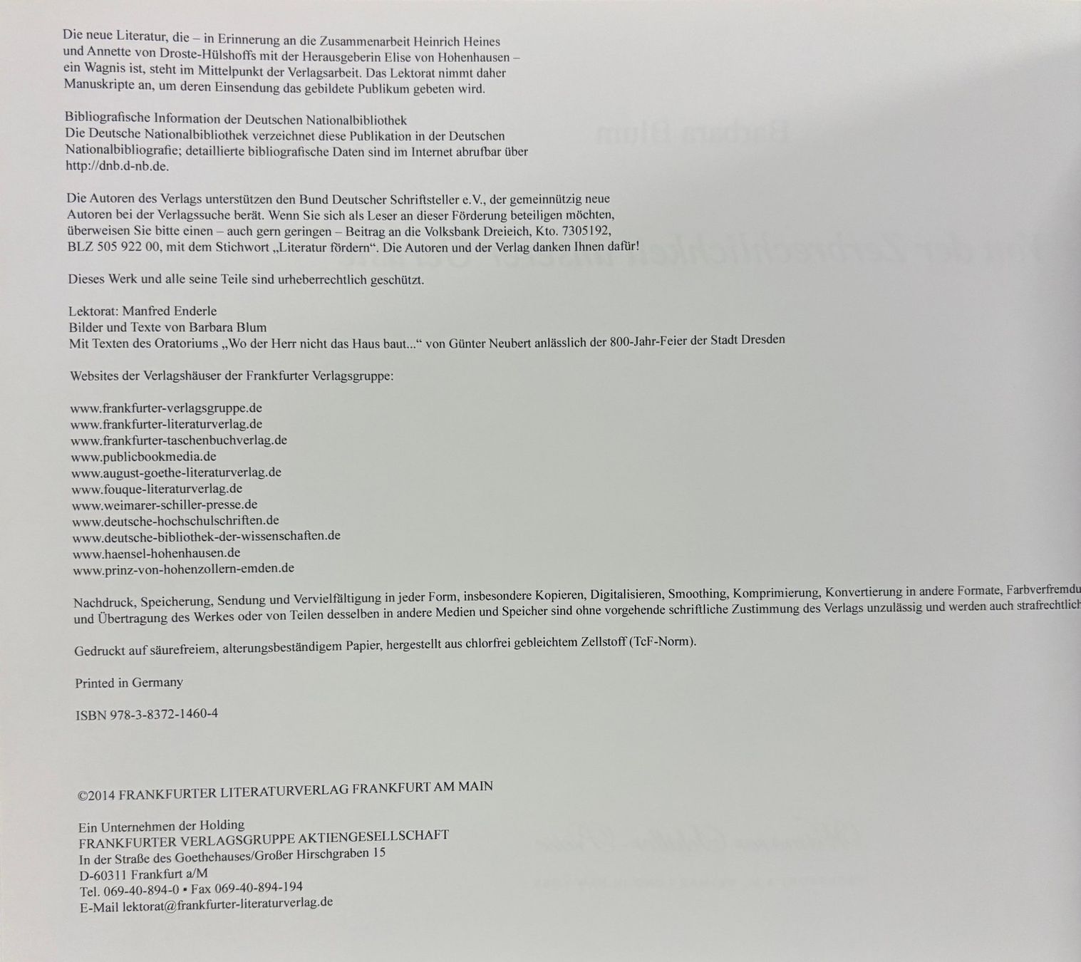Libri: Blum Barbara, Von der Zerbrechlichkeit unserer Gerüste – Nuovo (secondo la descrizione) da Sarnen venduto da Livres 2