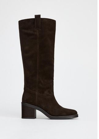 ZARA Wildlederstiefel, Gr. 38  Lederstiefel  Stiefel NEU 159