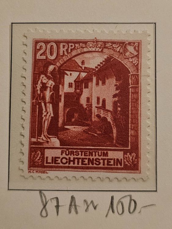 Tutti i francobolli: FL 87A ! POSTFRISCH ! KAT 150.-- ! – Nuovo (secondo la descrizione) da Rombach venduto da Kunstmarkart