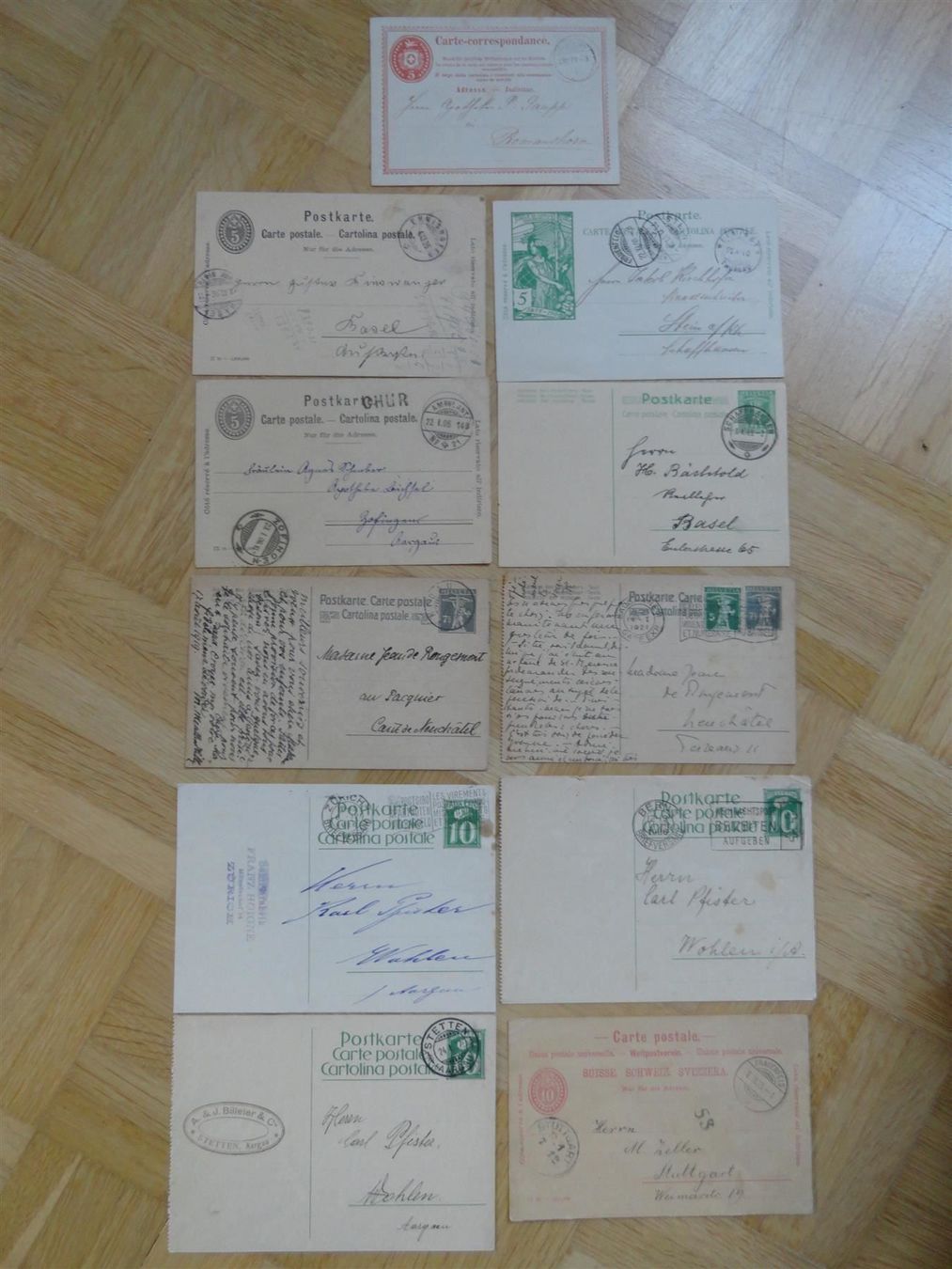 Cartoline postali: 54 Post-/Korrespondenzkarten ab 1871 – Usato da stäfa venduto da brandy66 3