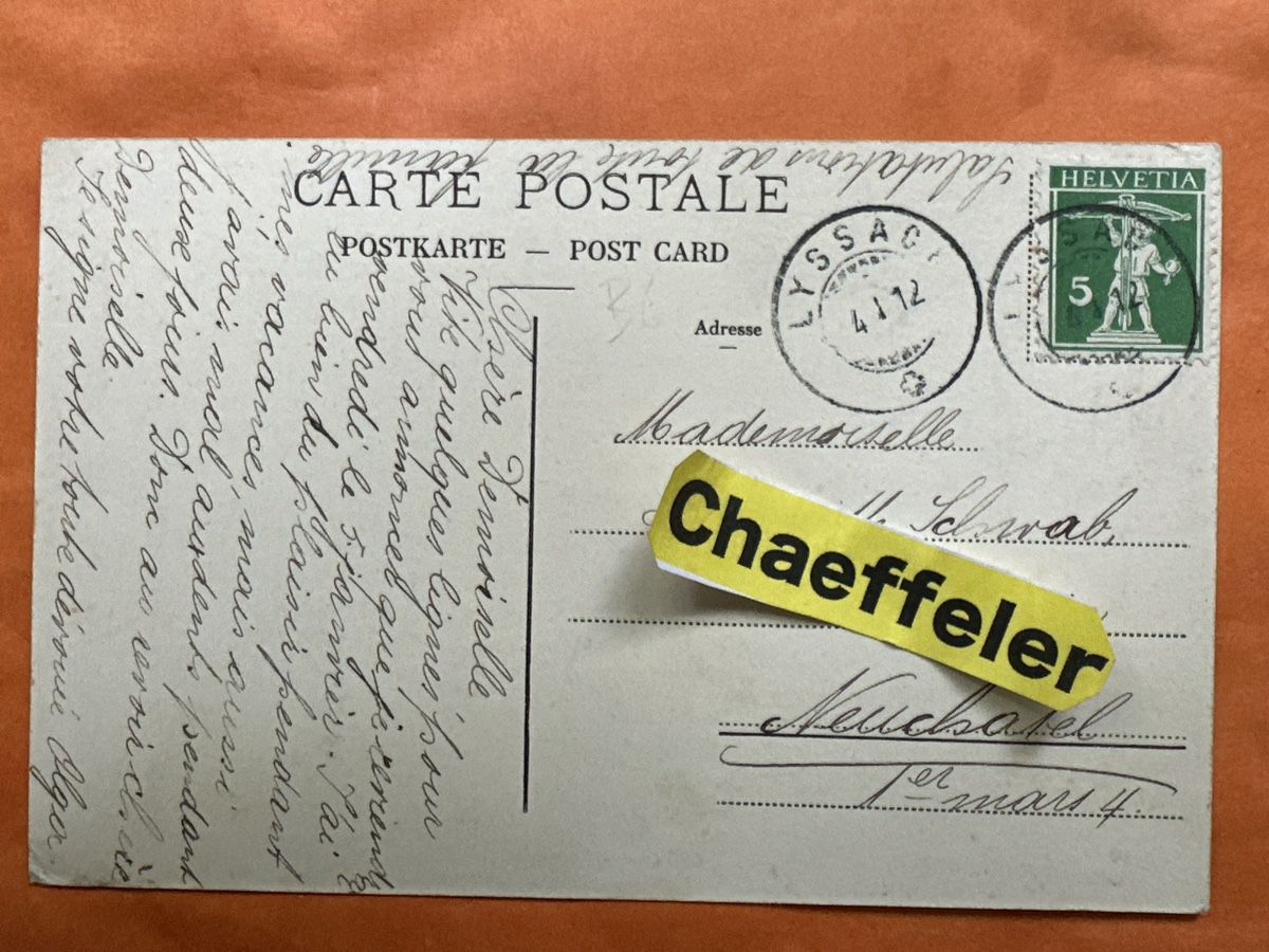 Cartoline postali: 1912 Gruss aus Lyssach BE,  Top! – Usato da Zürich venduto da Chaeffeler 1