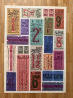 Deko-Poster / Plakat historische Bus- & Zugbillete